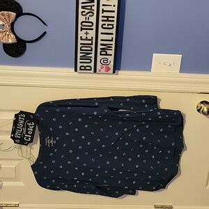 Sonoma Navy Blue Polka Dot Tee XL